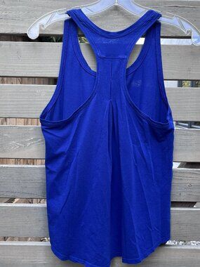 Lululemon Love Tank Pleated Pima Cotton Tank in Larkspur Blue 4 EUC